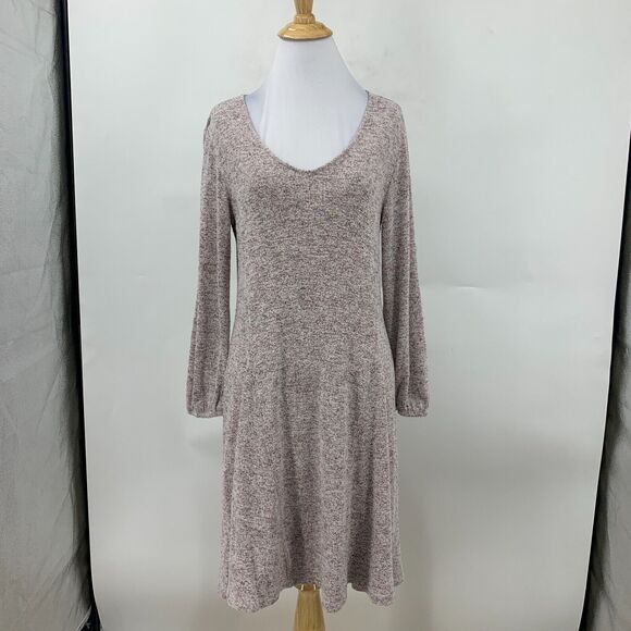 Saturday Sunday Knit Sweater Dress Women XS Anthropologie Space Dye Elastic Cuff - Picture 2 of 16
